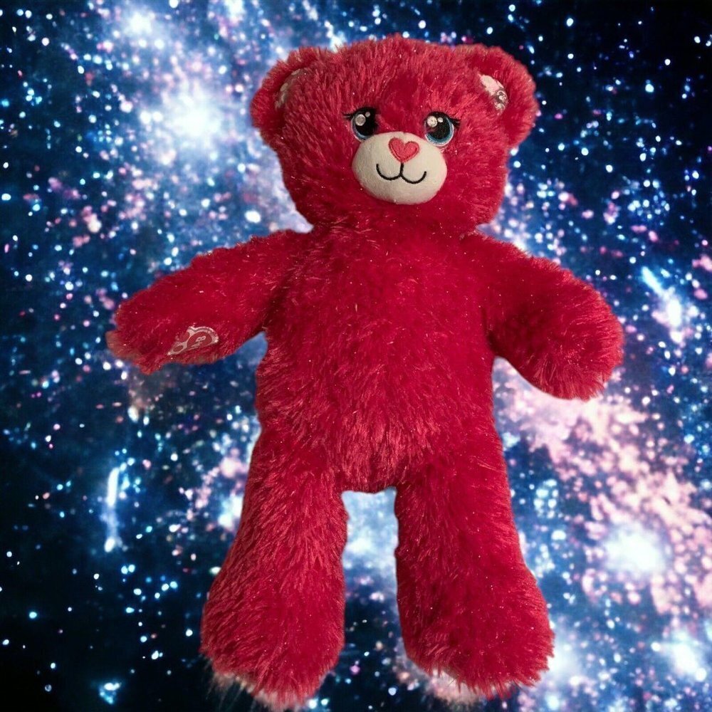 BUILD A BEAR BARBIE TEDDY ~ PINK SPARKLE GLITTER PLUSH ~ 16" SOFT TOY​​​​​​